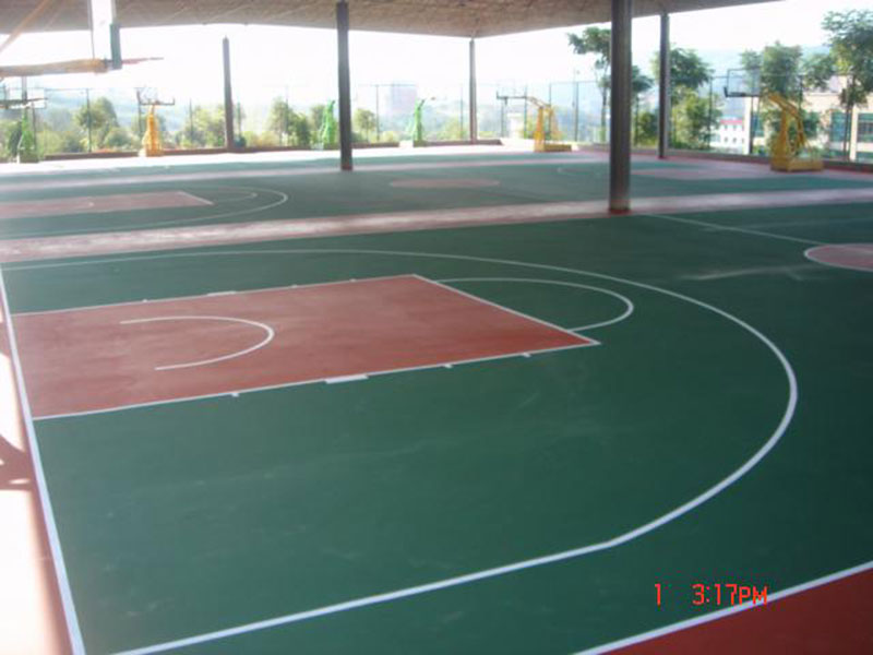 郴州职业技术学院室内硅PU篮球场