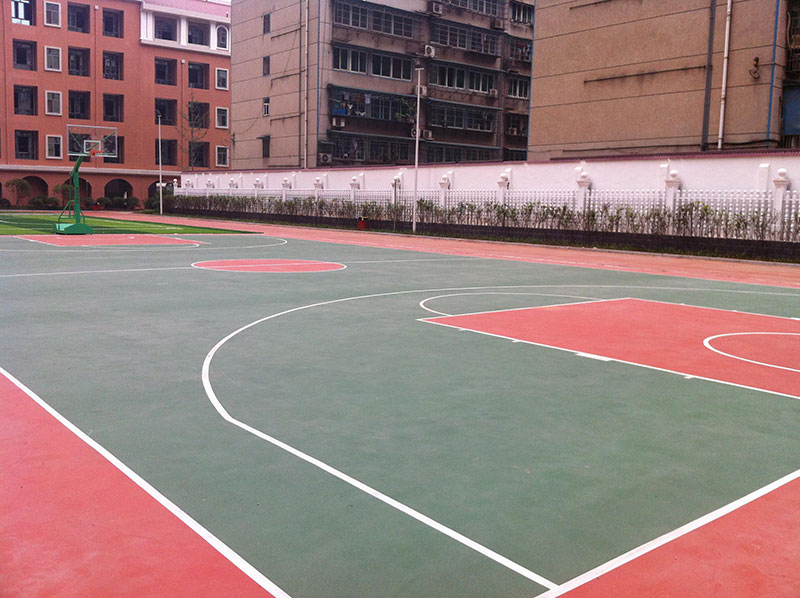 万博汇砂子塘小学硅PU篮球场